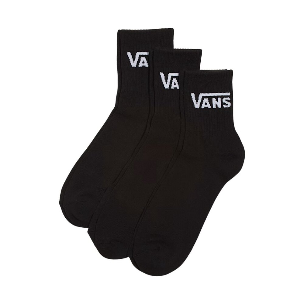 Vans Men's Classic Half Crew Socks 3-Pack Size 6.5 - 9 Black